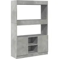 vidaXL Hoge kast 92x33x140 cm bewerkt hout betongrijs