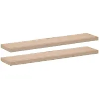 vidaXL Wandschapppen 2 st 110x23,5x4 cm bewerkt hout