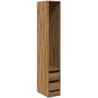 vidaXL Kledingkast 30x50x200 cm bewerkt hout artisanaal eikenkleur