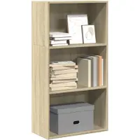 vidaXL Boekenkast 60x30x114 cm bewerkt hout sonoma eikenkleurig