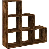 vidaXL Kamerscherm / boekenkast 3-laags 99x29x99 cm hout gerookt eiken