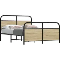 vidaXL Bedframe zonder matras bewerkt hout sonoma eikenkleur 120x200cm