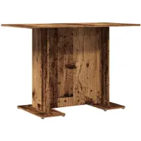 vidaXL Eettafel 110x60x75 cm bewerkt hout oud houtkleurig