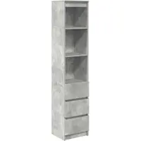 vidaXL Highboard 37,5x35x180 cm spaanplaat betongrijs