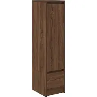 vidaXL Hoge kast 29,5x34x119,5 cm spaanplaat bruin eikenkleurig