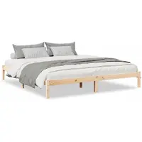vidaXL Bedframe extra lang zonder matras massief grenenhout 180x220 cm