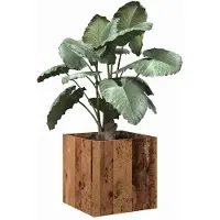 vidaXL Plantenbak 40x40x40 cm bewerkt hout oud houtkleurig