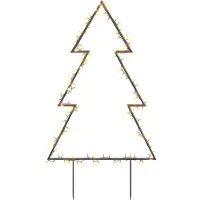vidaXL Kerstverlichting kerstboom met grondpinnen 115 LED's 90 cm