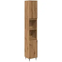 vidaXL Badmeubel Artisan-Eikenhout, 30x30x190 cm, houtvezel