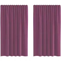 vidaXL Gordijnen met lussen 2 st 140x175 cm paars