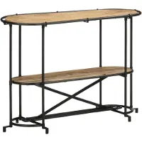 vidaXL Wandtafel 110x42x76 cm massief ruw mangohout