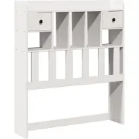 vidaXL Hoofdbord met opbergruimte 75 cm massief grenenhout wit