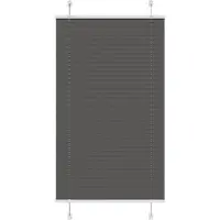 vidaXL Plissé rolgordijn 75x100 cm stofbreedte 74,4 cm polyester zwart