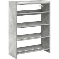 vidaXL Schoenenrek 60x25x81 cm bewerkt hout betongrijs