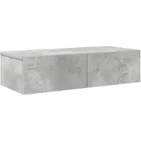 vidaXL Wandschap met lades 60x26,5x15 cm bewerkt hout betongrijs