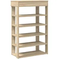 vidaXL Schoenenrek 60x30x98 cm bewerkt hout sonoma eikenkleurig