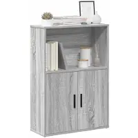 vidaXL Boekenkast 60x24x85 cm bewerkt hout grijs sonoma eikenkleurig