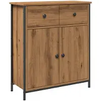 vidaXL Dressoir 70x30x80 cm bewerkt hout artisanaal eikenkleur