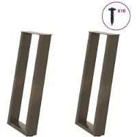 vidaXL Console tafelpoten 2st U-vormig 28x(72-73)cm staal naturel