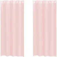 vidaXL Gordijnen voile met doorvoertules 2 st 140x225 cm lichtroze