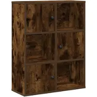 vidaXL Boekenkast 60x24x76,5 cm bewerkt hout gerookt eikenkleurig