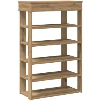 vidaXL Schoenenrek 60x30x98 cm bewerkt hout artisanaal eikenkleur