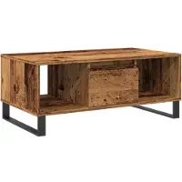 vidaXL Salontafel 90x50x36,5 cm bewerkt hout oud houtkleurig