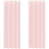 vidaXL Gordijnen voile met doorvoertules 2 st 140x260 cm lichtroze