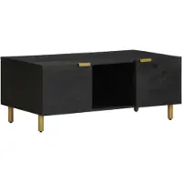 vidaXL Salontafel 100x54x40 cm bewerkt hout zwart