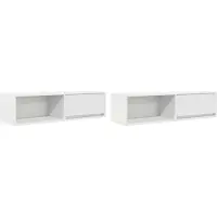 vidaXL Tv-meubelen 2 st 100x31x25,5 cm bewerkt hout wit
