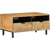 vidaXL Salontafel 80x54x40 cm massief mangohout bruin