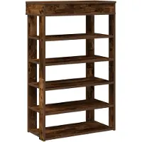 vidaXL Schoenenrek 60x30x98 cm bewerkt hout gerookt eikenkleurig