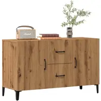 vidaXL Dressoir 100x36x60 cm bewerkt hout artisanaal eikenkleurig