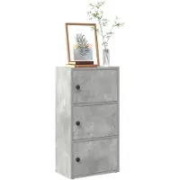vidaXL Boekenkast 40x24x77 cm bewerkt hout betongrijs