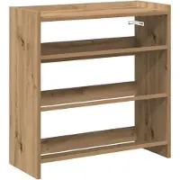 vidaXL Schoenenrek 60x25x62 cm bewerkt hout artisanaal eikenkleur