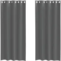 vidaXL Gordijnen voile met doorvoertules 2 st 140x225 cm donkergrijs