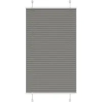 vidaXL Plissé rolgordijn 75x150 cm stofbreedte 74,4 cm antraciet