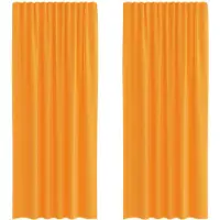 vidaXL Gordijnen met lussen 2 st 140x245 cm oranje
