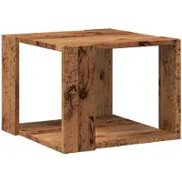 vidaXL Salontafel 40x40x30 cm bewerkt hout oud houtkleurig