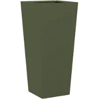 vidaXL Plantenbak 35x35x75 cm staal olijfgroen