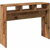 vidaXL Wandtafel 105x30x80 cm bewerkt hout oud houtkleurig