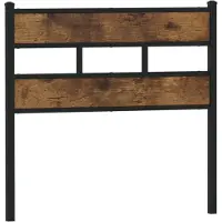 vidaXL Vervangend hoofdbord 80 cm ijzer en gerookt eikenkleurig