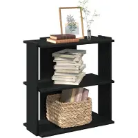 vidaXL Boekenkast 3-laags 60x30x60 cm bewerkt hout zwart