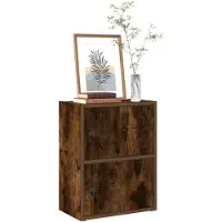 vidaXL Boekenkast 40x24x52 cm bewerkt hout gerookt eikenkleurig