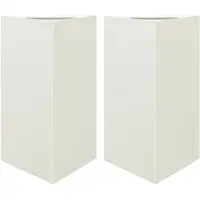 vidaXL Plantenbakken 2 st driehoek 50x43x75 cm staal wit