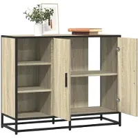 vidaXL Dressoir 92x35x76 cm bewerkt hout sonoma eikenkleurig