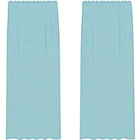 vidaXL Gordijnen voile met lussen 2 st 140x245 cm turkoois