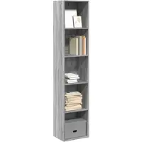 vidaXL Boekenkast 40x30x189 cm bewerkt hout grijs sonoma eikenkleurig