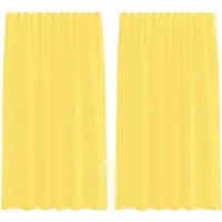 vidaXL Gordijnen met lussen 2 st 140x175 cm geel
