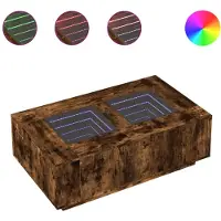 vidaXL Salontafel met Infinity LED 116x69x40 cm gerookt eikenkleurig